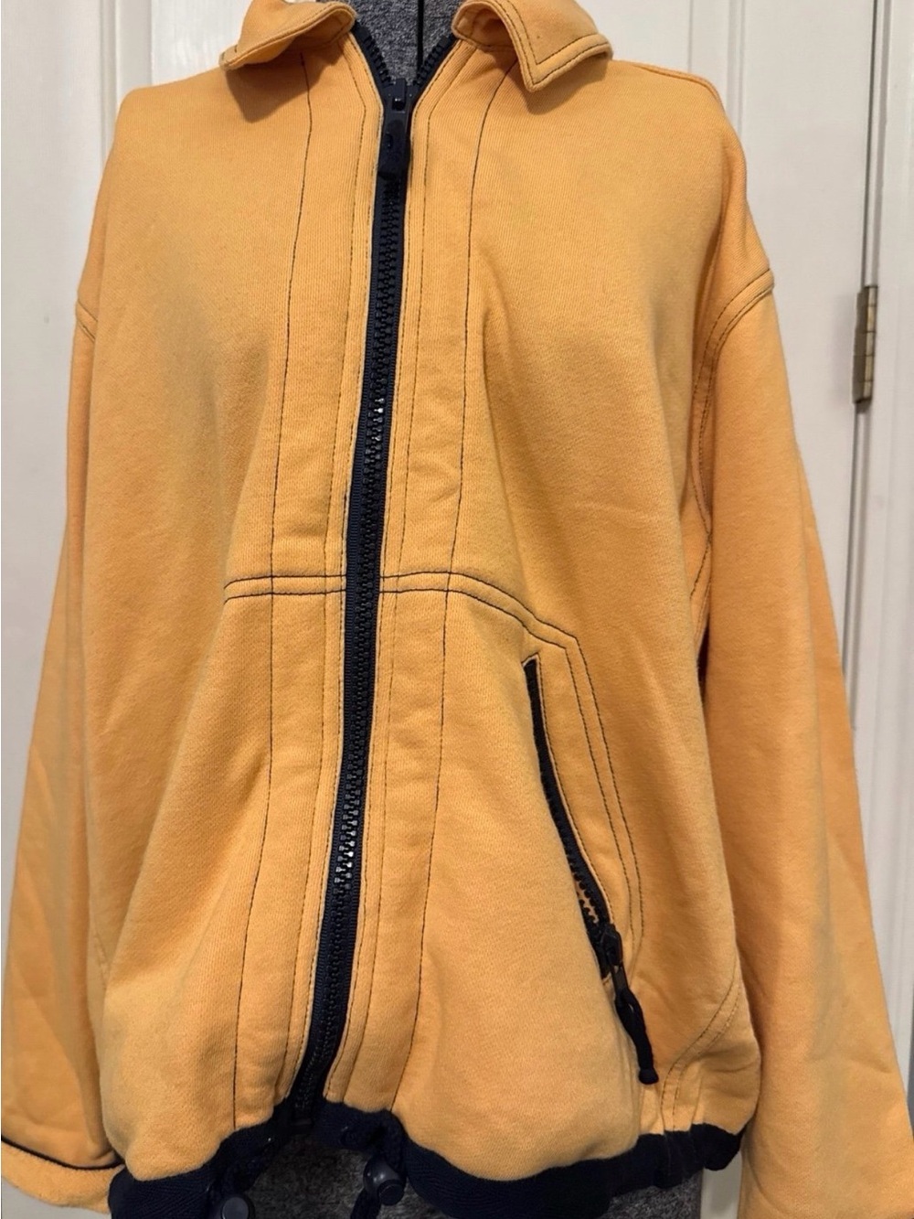 Adrienne Vittadini Men's Zip-Front Jacket in Mustard